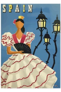 Plakat metalowy "Spanish girl"