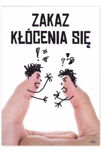Plakat metalowy "Zakaz kłócenia się"