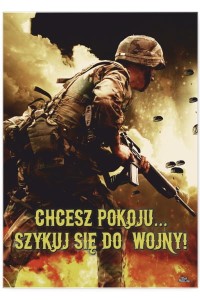 Plakat metalowy "Chcesz pokoju ?"