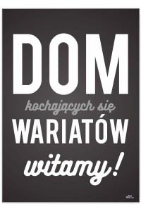 Plakat metalowy "Dom wariatów"