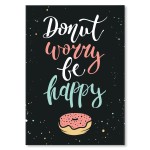 Plakat metalowy "Donut worry"