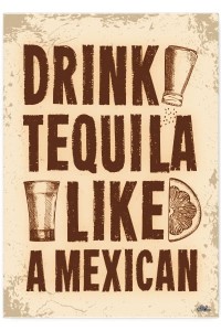 Plakat metalowy "Drink tequila"