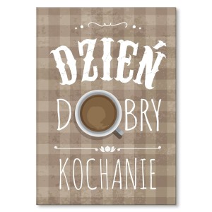 Plakat metalowy "Dzień dobry"