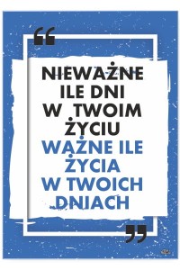 Plakat metalowy "Ile życia"