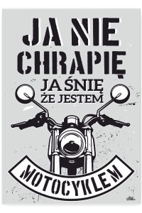 Plakat metalowy "Ja nie chrapię"