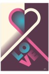 Plakat metalowy "Love heart"
