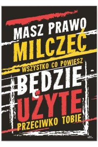Plakat metalowy "Milczeć"