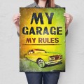Blacha metalowa - My garage, my rules L.jpg