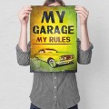 Blacha metalowa - My garage, my rules M.jpg