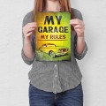 Blacha metalowa - My garage, my rules S.jpg