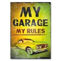 Blacha metalowa - My garage, my rules.jpg