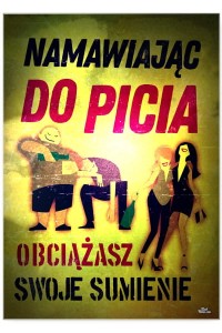 Plakat metalowy "Namawiając do picia"