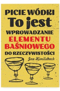 Plakat metalowy "Picie wódki"