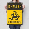 Blacha metalowa - Beware of drunken people L.jpg
