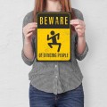 Blacha metalowa- Beware of dancing people S.jpg