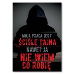 Plakat metalowy "Tajna praca"