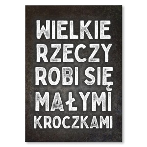 Plakat metalowy "Wielkie rzeczy"