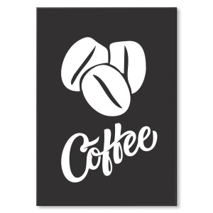 Plakat metalowy "Coffee Kawa"