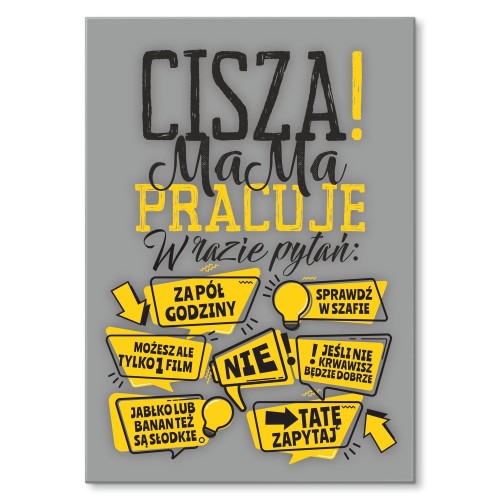 Blacha metalowa - Mama pracuje.jpg