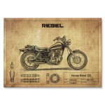 Plakat metalowy "Honda Rebel 125"