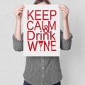 Blacha metalowa - Keep calm & drink wine M.jpg