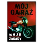 Plakat metalowy "Mój Garaż MZ"