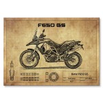 Plakat metalowy "BMW F650 GS"
