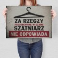 Blacha metalowa - Szatniarz nie odpowiada L.jpg