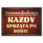 Plakat metalowy "Samoobsługa"