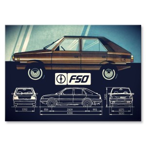 Plakat metalowy "FSO Polonez"