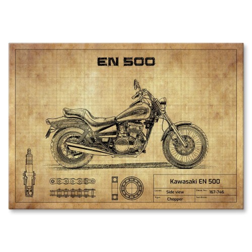 Blacha metalowa - Kawasaki EN 500.jpg