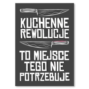 Plakat metalowy "Kuchenne rewolucje" 