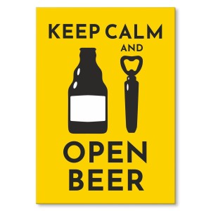 Plakat metalowy "Open beer"