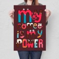 Blacha metalowa - My coffee is my power L.jpg