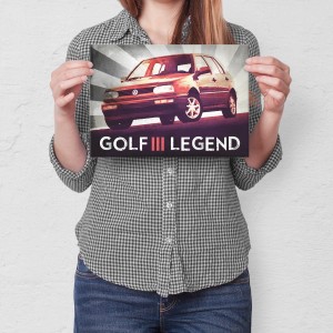 Plakat metalowy "Golf III Legend"