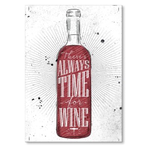 Plakat metalowy "Time for wine" 