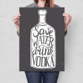 Blacha metalowa - Save water drink vodka 2 L.jpg