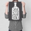 Blacha metalowa - Save water drink vodka 2 M.jpg