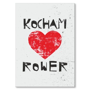 Plakat metalowy "Kocham rower"
