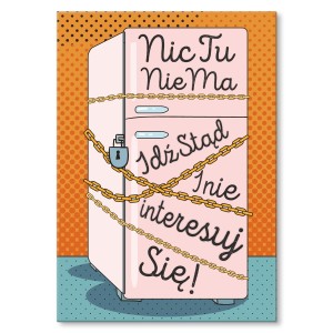 Plakat metalowy "Nic tu nie ma" 
