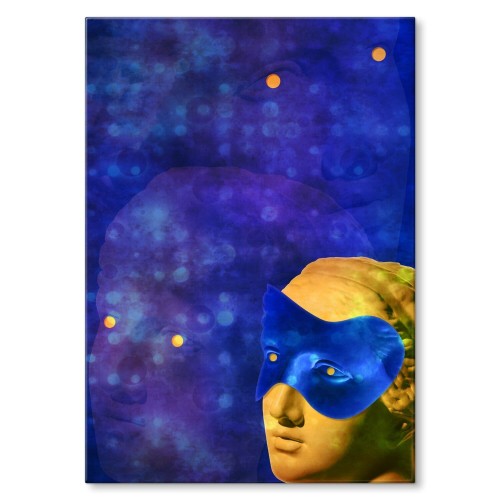 Blacha metalowa - Popart masked woman.jpg