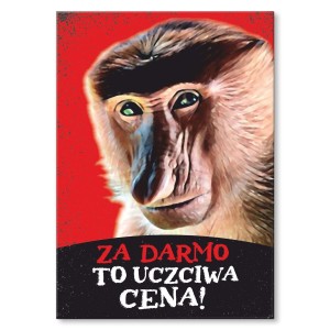Plakat metalowy "Za darmo"