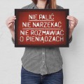 Blacha metalowa - Nie palić M.jpg