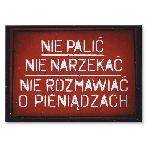 Blacha metalowa - Nie palić.jpg