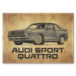 Plakat metalowy "Audi Sport Quattro"