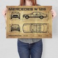 Blacha metalowa - Mercedes W126 L.jpg