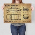 Blacha metalowa - Fiat 125p Drawing L.jpg