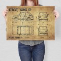 Blacha metalowa - Fiat 126p Drawing L.jpg