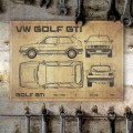Blacha Metalowa - VW Golf GTI drawing S 2.jpg