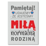 Plakat metalowy "Udajemy"